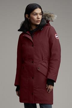 Chamarras Canada Goose Mujer Outlet - Ellesmere Abrigos Rojos Oscuro KG2930187